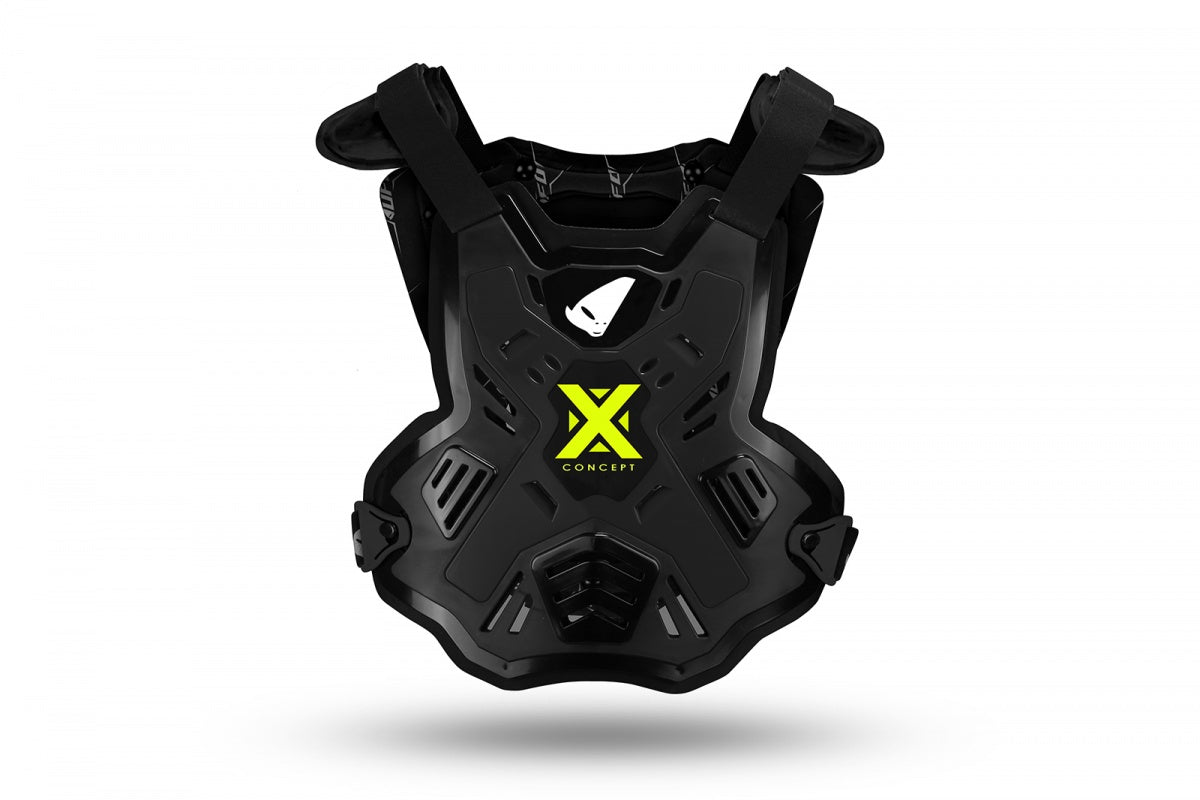 Peto X-CONCEPT de UFOplast™ • protector de pecho y espalda • NEGRO