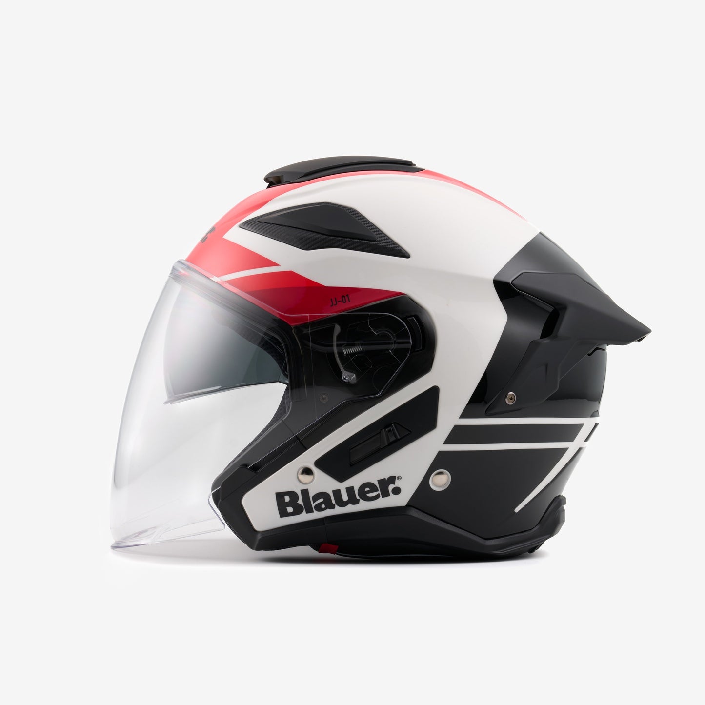 Casco BLAUER HT™ JET JJ01 ✈ ROJO, BLANCO&negro