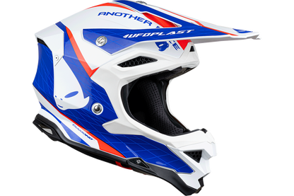 Casco de motocross UFOplast DIAMOND™ ♦ BLANCO,ROJO&AZUL