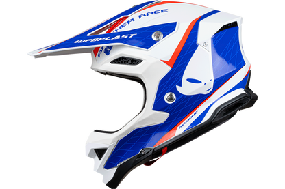 Casco de motocross UFOplast DIAMOND™ ♦ BLANCO,ROJO&AZUL