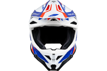 Casco de motocross UFOplast DIAMOND™ ♦ BLANCO,ROJO&AZUL