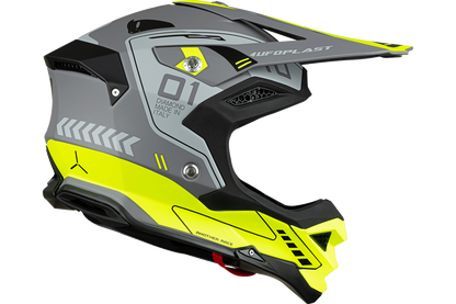 Casco de motocross UFOplast DIAMOND™ ♦ GRIS&FLUO