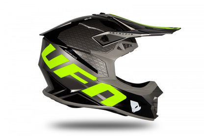 Casco de motocross UFOplast INTREPID™ ♠ GRIS&FLUO