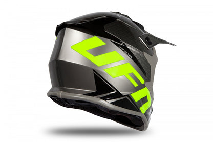 Casco de motocross UFOplast INTREPID™ ♠ GRIS&FLUO