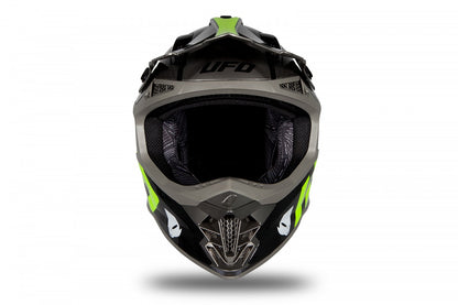 Casco de motocross UFOplast INTREPID™ ♠ GRIS&FLUO