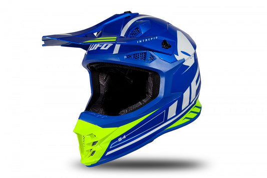 Casco de motocross UFOplast INTREPID™ ♠ AZUL&FLUO