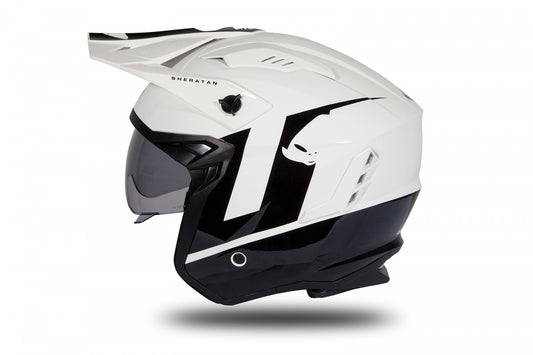 Casco abierto UFOplast SHERATAN™ ✈ BLANCO&NEGRO