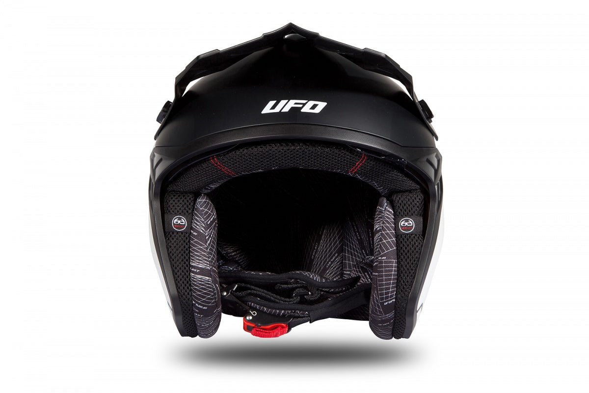 Casco abierto UFOplast SHERATAN™ ✈ BLANCO,NEGRO&FLUO