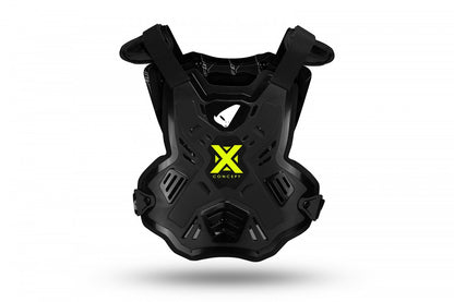 Peto X-CONCEPT de UFOplast™ • protector de pecho y espalda • NEGRO
