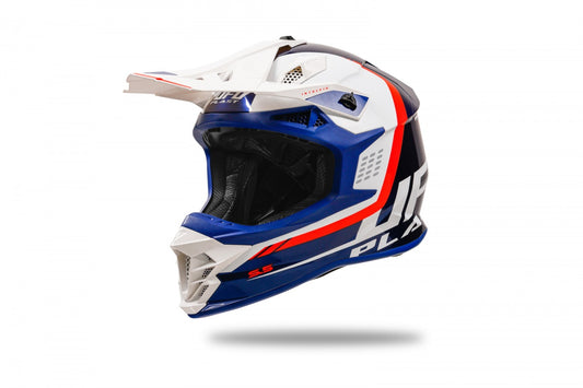 Casco de motocross UFOplast INTREPID™ ♠ AZUL&BLANCO