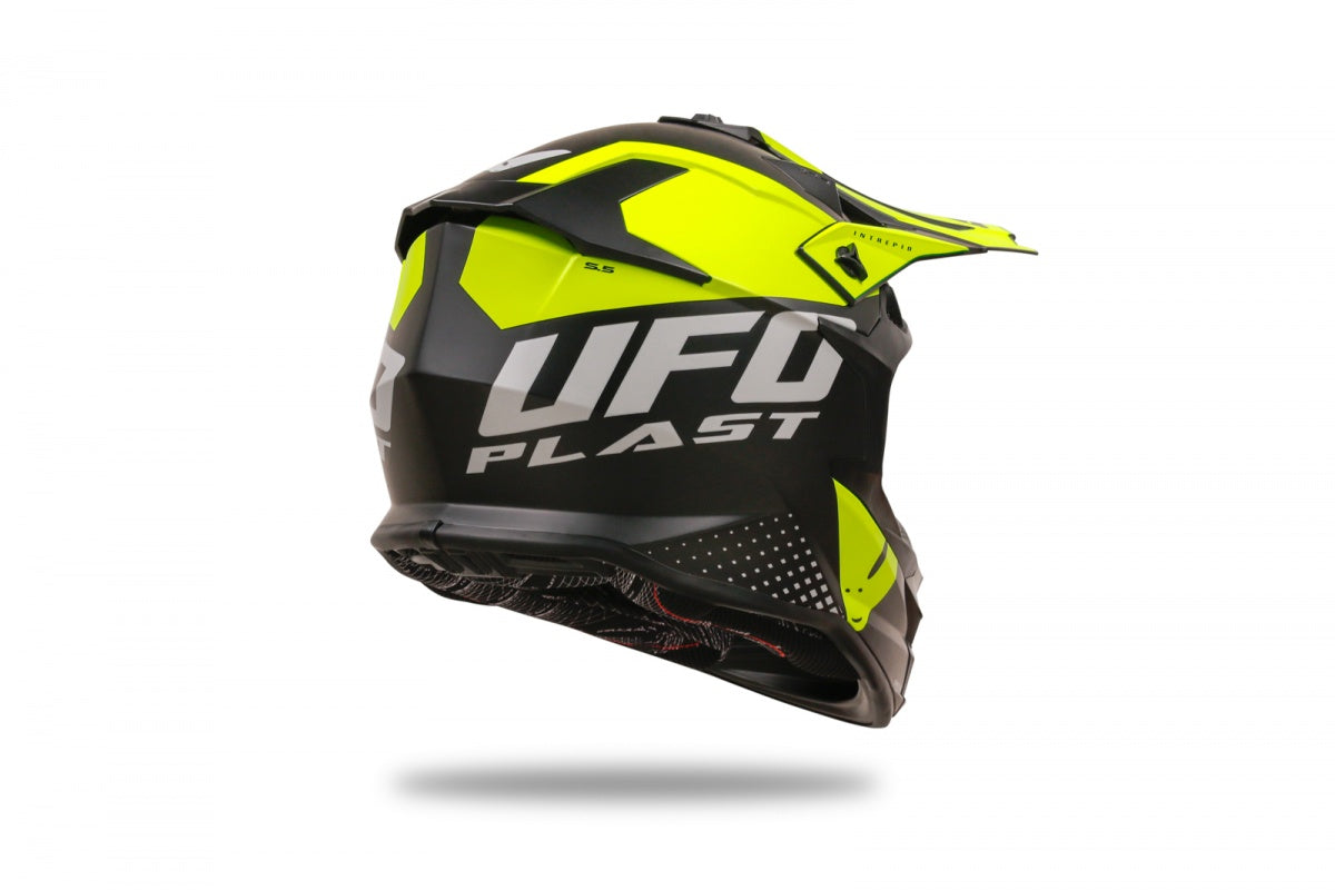 Casco de motocross UFOplast INTREPID™ ♠ NEGRO&FLUO